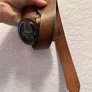 Just Cavalli Brown Leather Belt